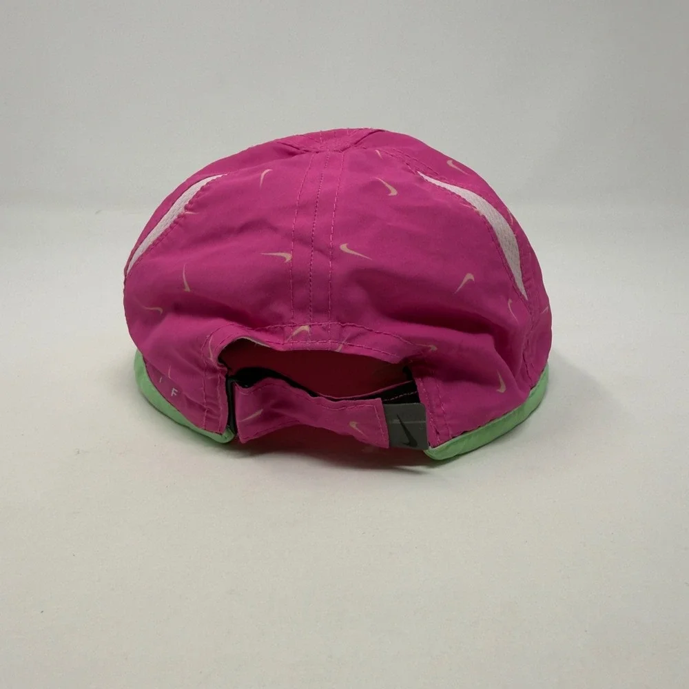 Nike‎ Featherlight Dri-FIT Infant Cap Pink Lime Green Mini Swoosh Hat 2523-P5D